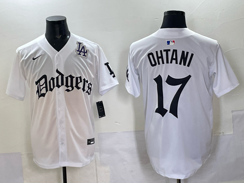 Men Los Angeles Dodgers #17 Ohtani white Nike 2025 MLB jersey 0054